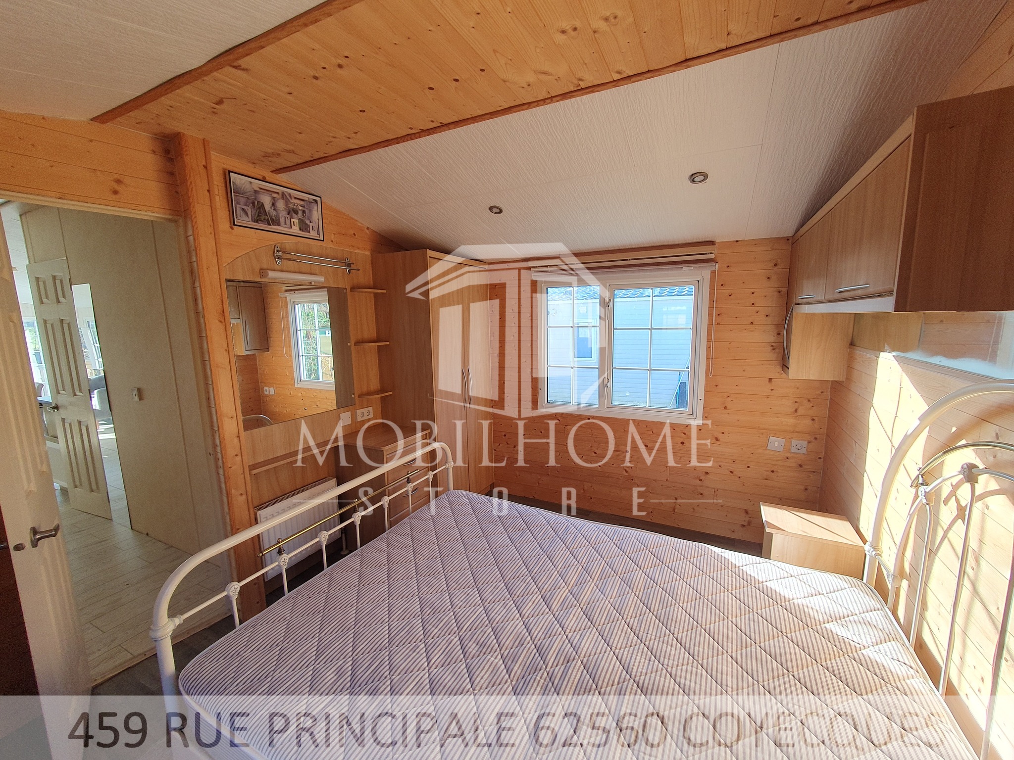 Photo du la chambre parentale avec un lit double du mobil-home BK BLUEBIRD SHERATON