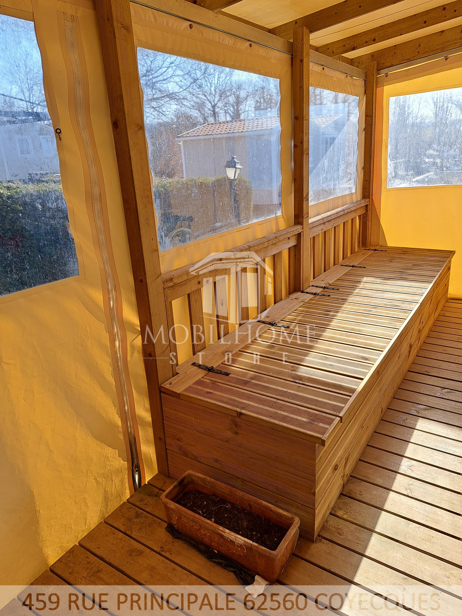 Photo de la terrasse du du mobil-home BK BLUEBIRD SHERATON