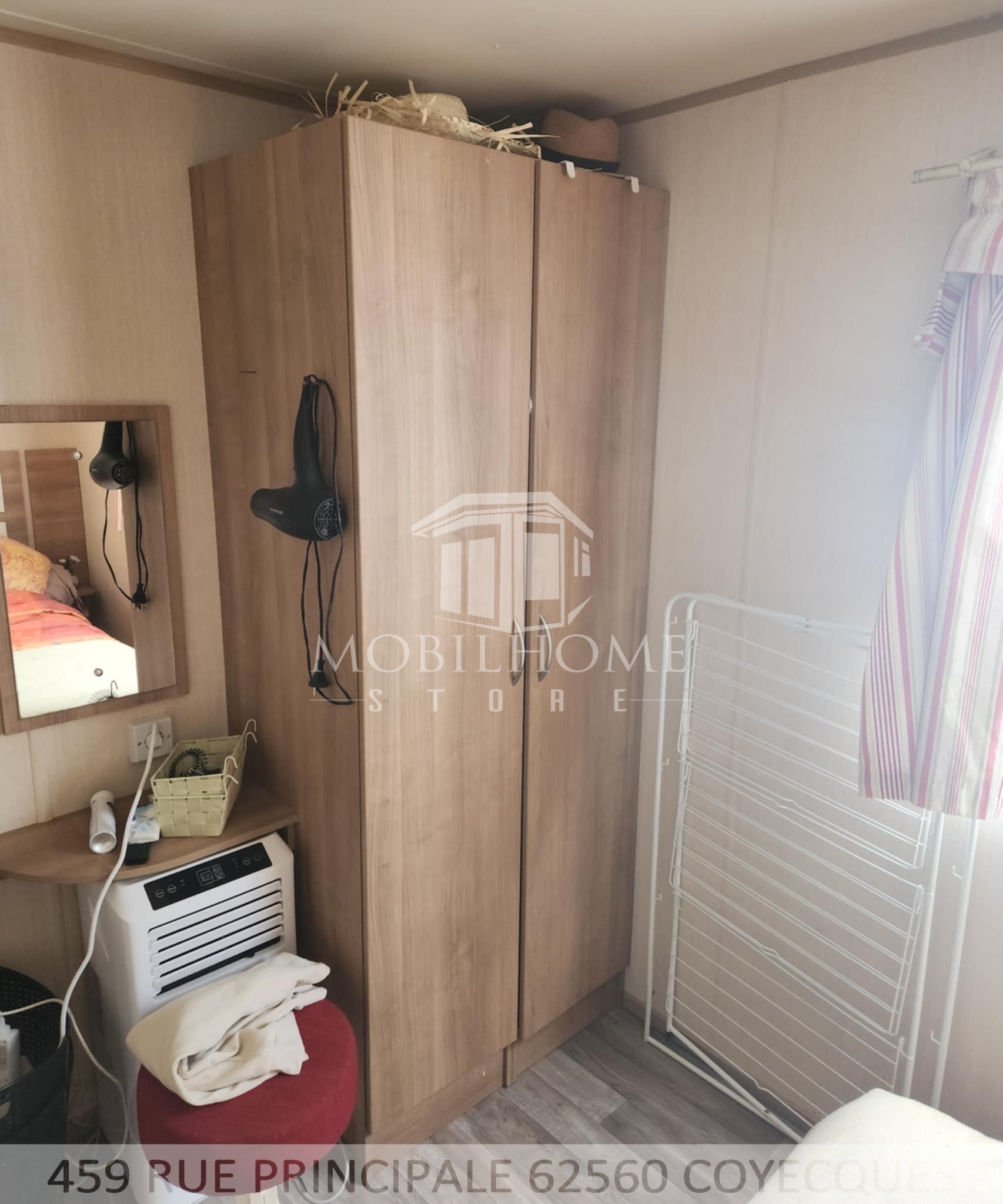 Photo de la vue de la chambre parentale du mobil-home ABI TEBAY