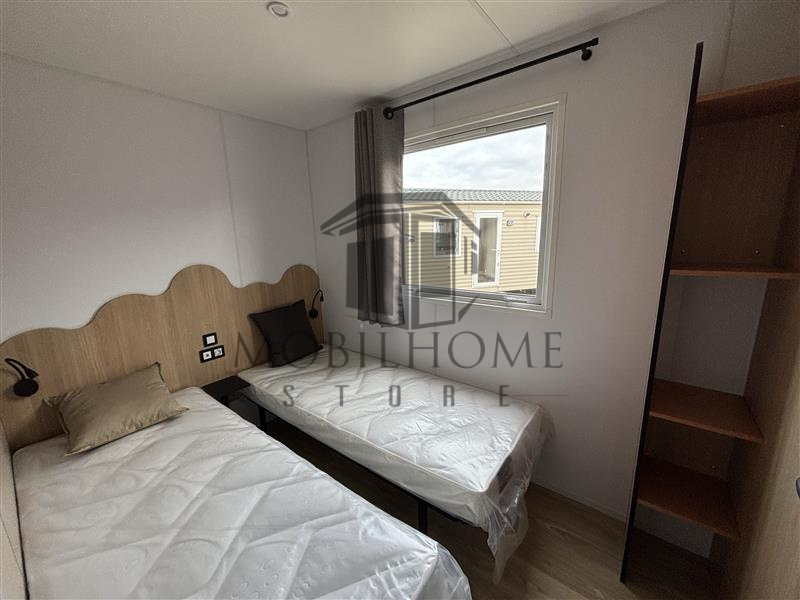 Deuxième chambre avec deux lits simples du mobil-home LOUISIANE CARAÏBES