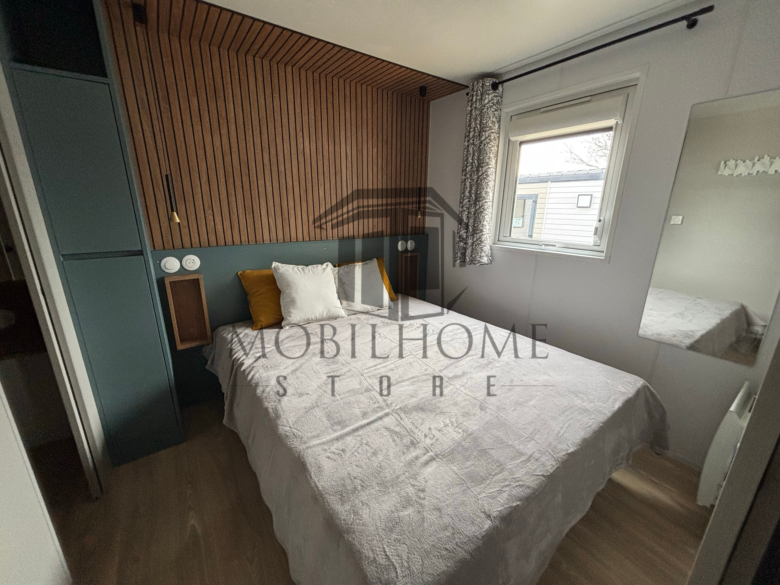 Chambre parentale du mobil-home LOUISIANE PONANT