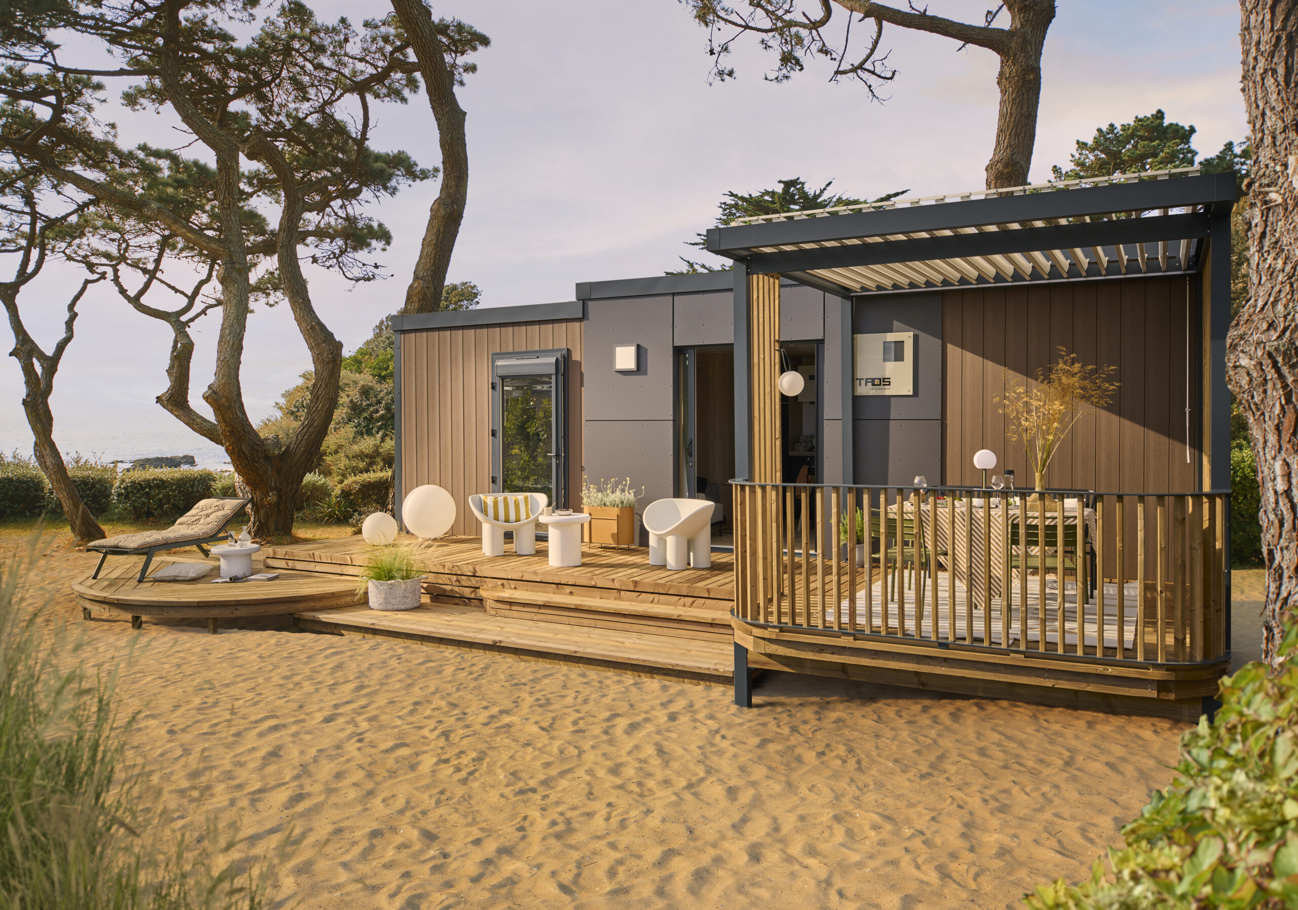 Devanture du mobil-home LOUISIANE TAOS D4