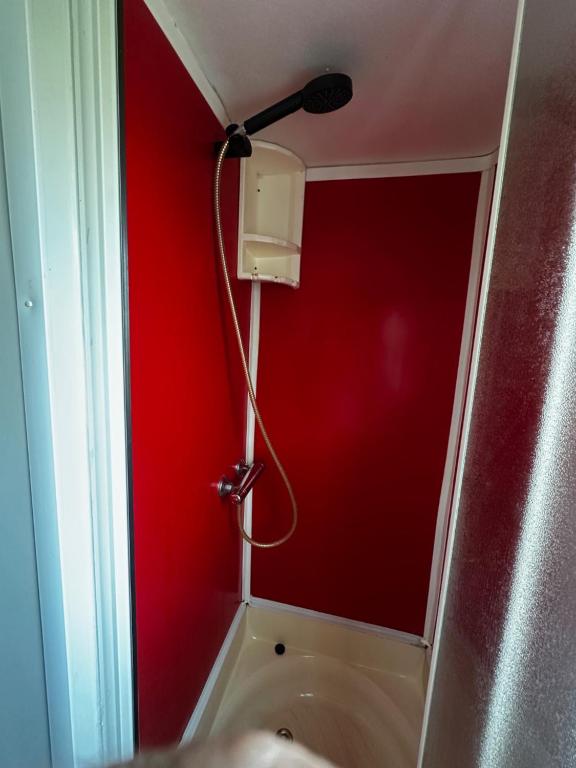 Douche du mobil-home Brocolis