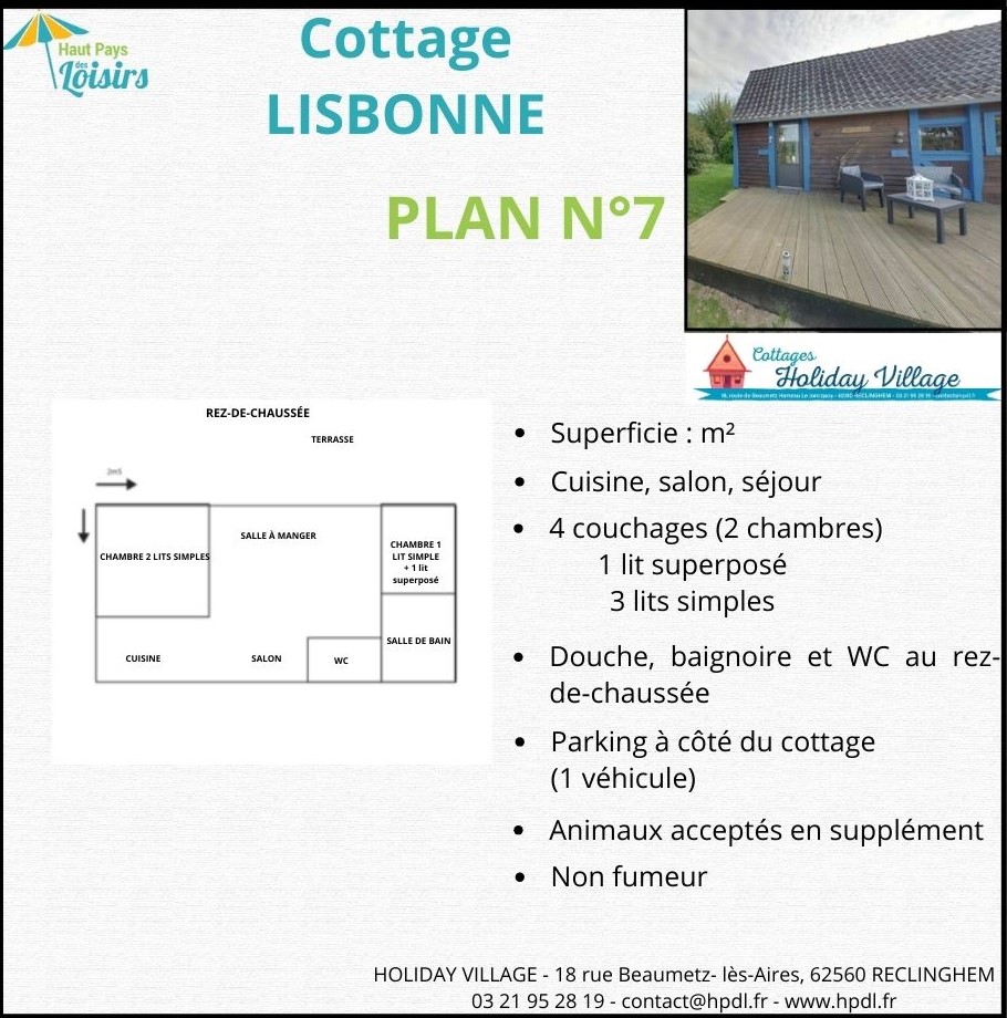 Plan du cottage LISBONNE