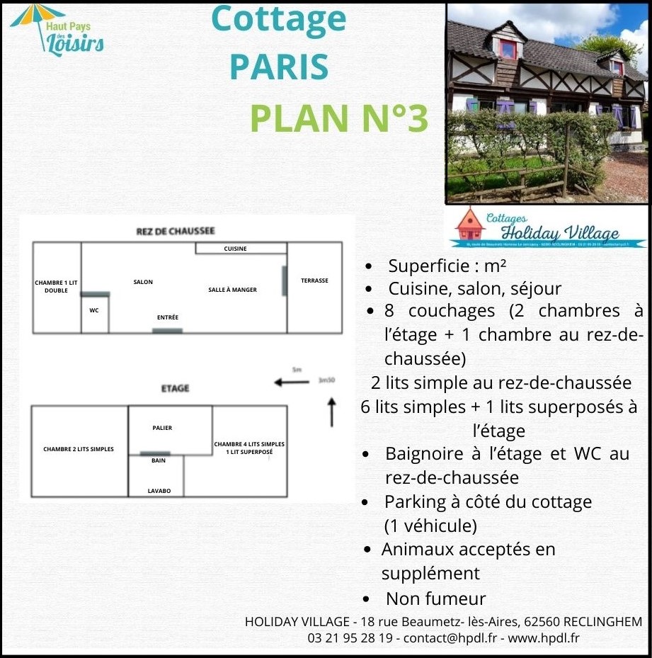 Plan du cottage PARIS