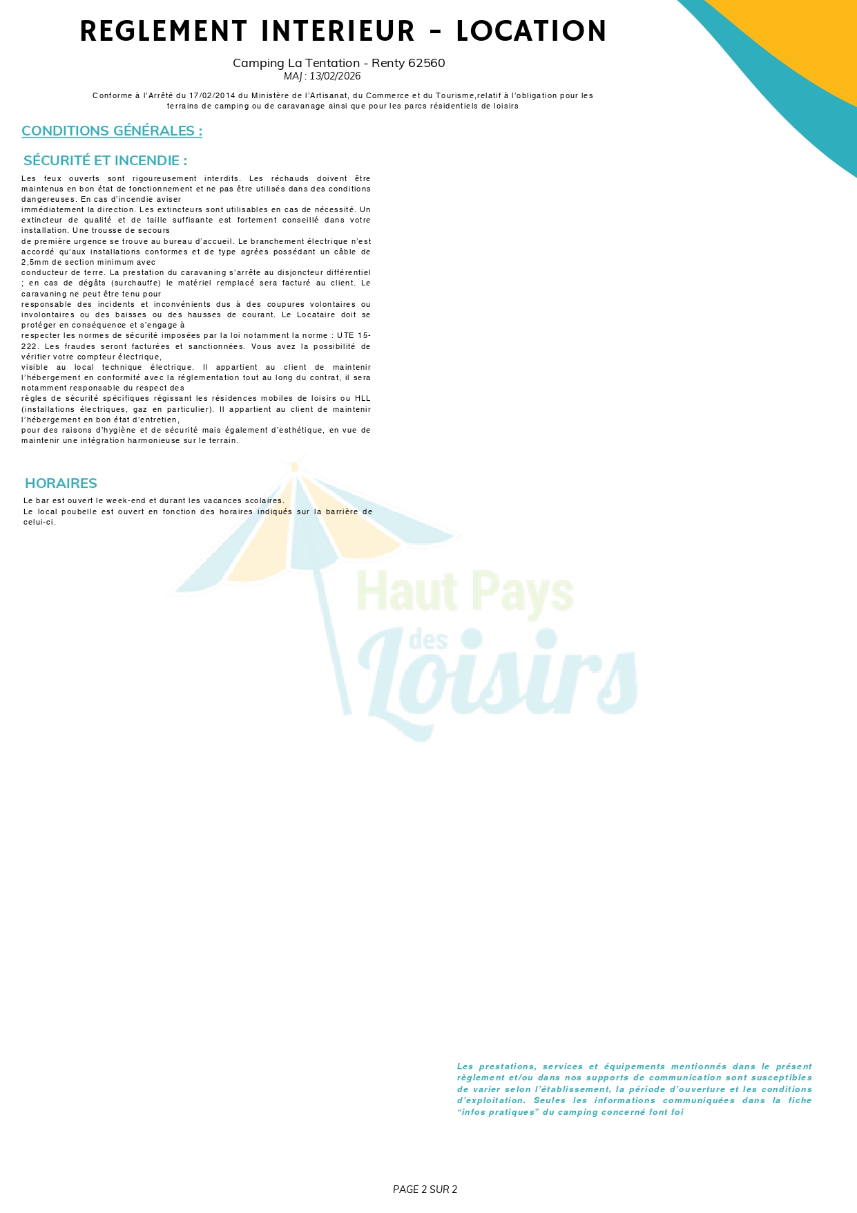 Règlement intérieur ETL