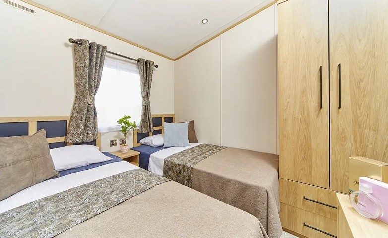 Deuxième chambre du mobil-home CHANTRY LODGE