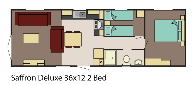Plan du mobil-home DELTA SAFFRON
