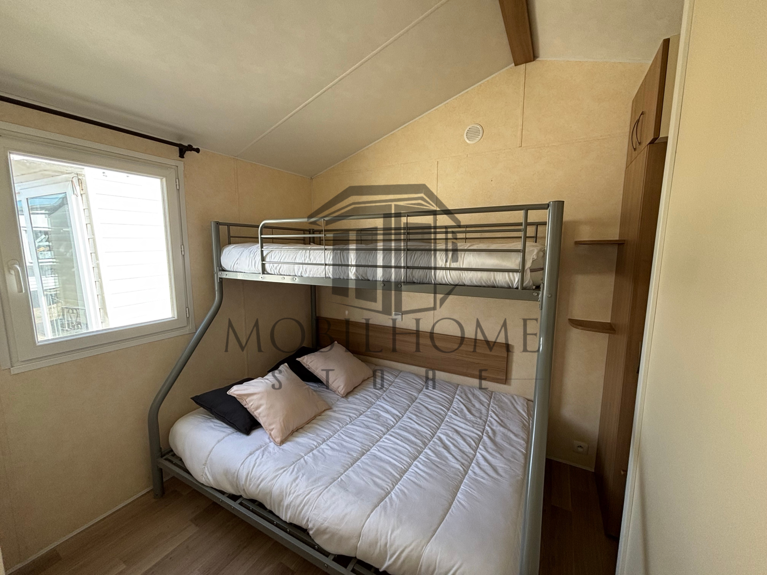 Chambre du mobil-home RIDOREV ELEGANCE