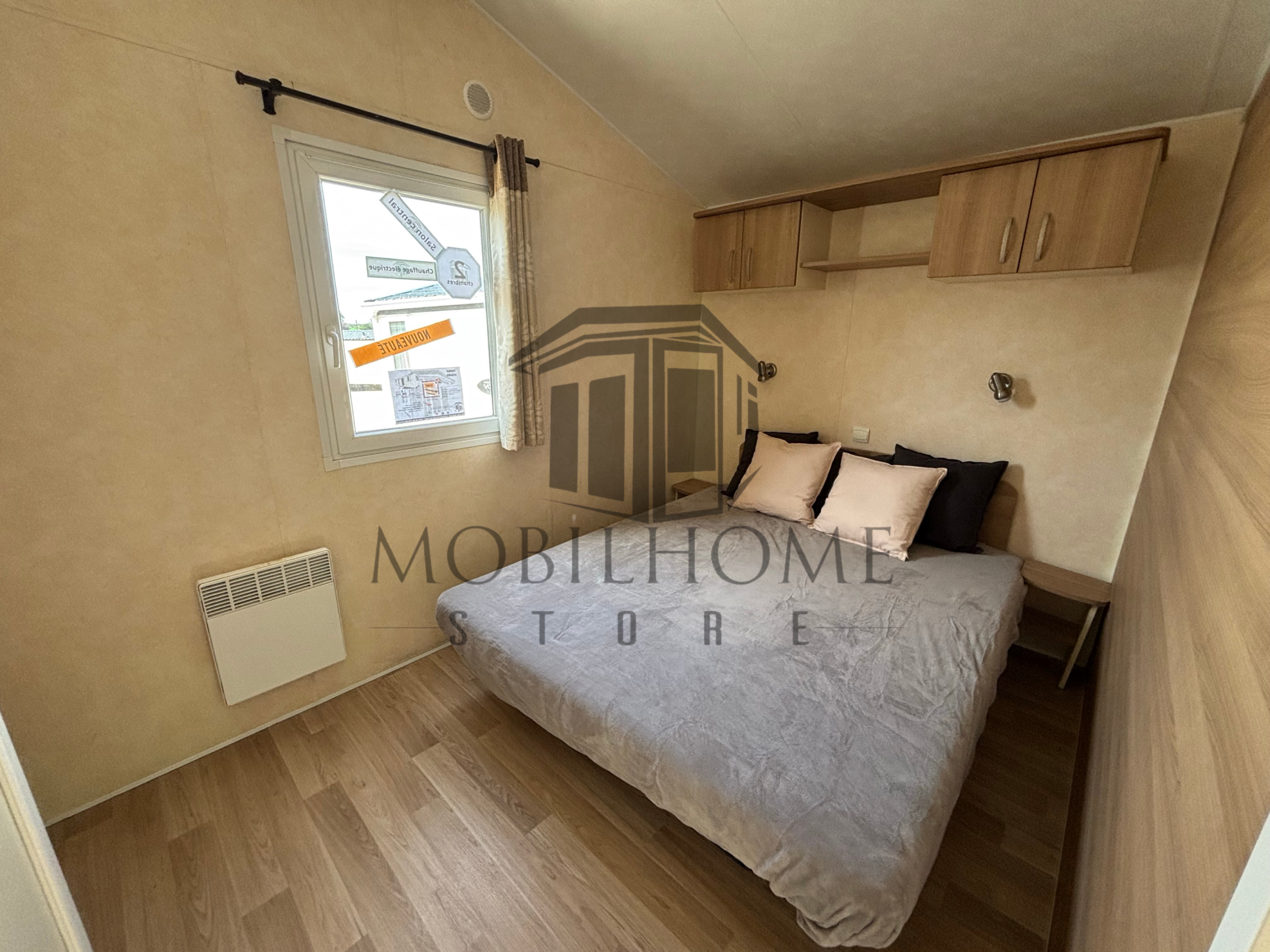 Chambre parentale du mobil-home RIDOREV ELEGANCE