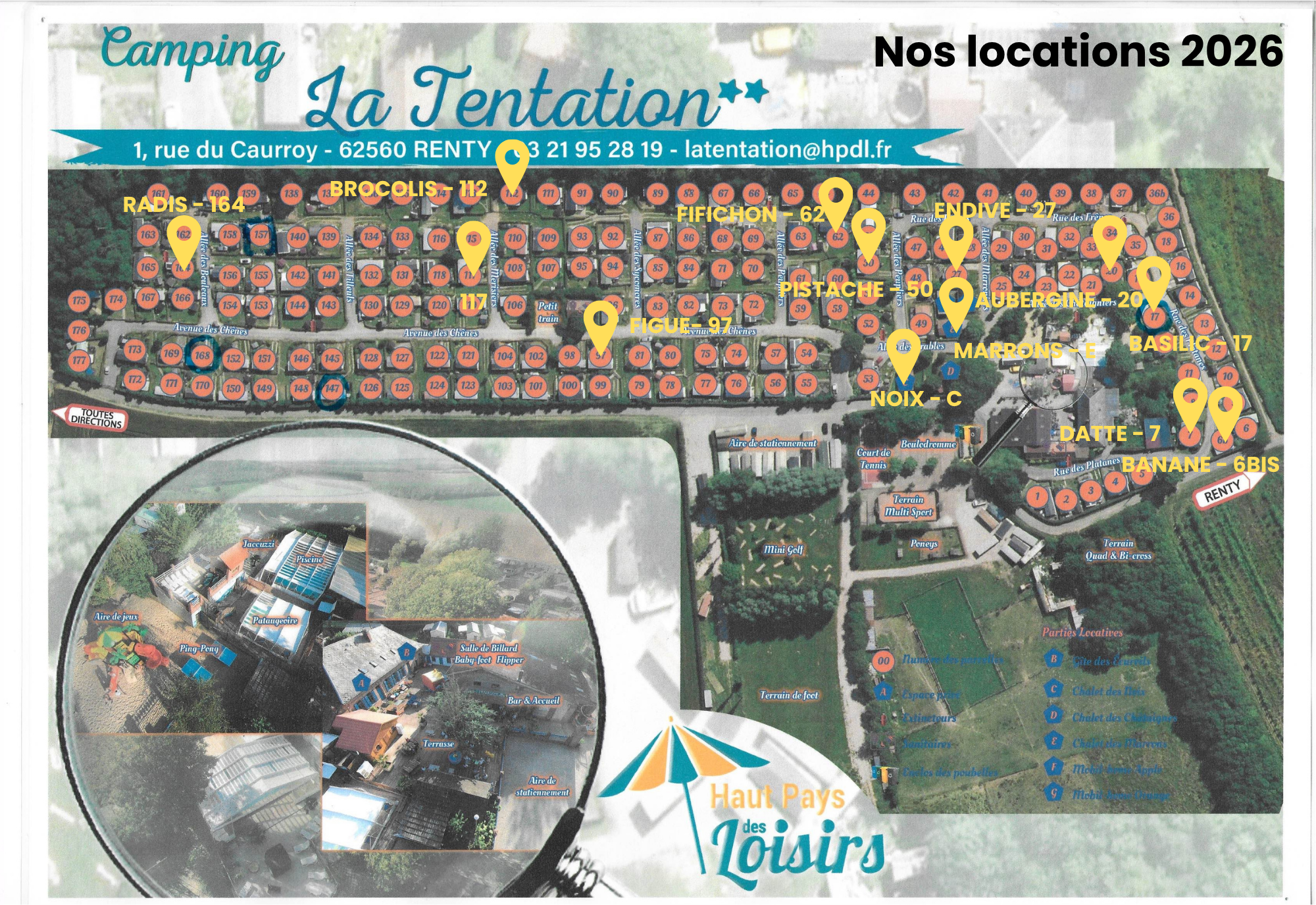 Plan de locations LA TENTATION