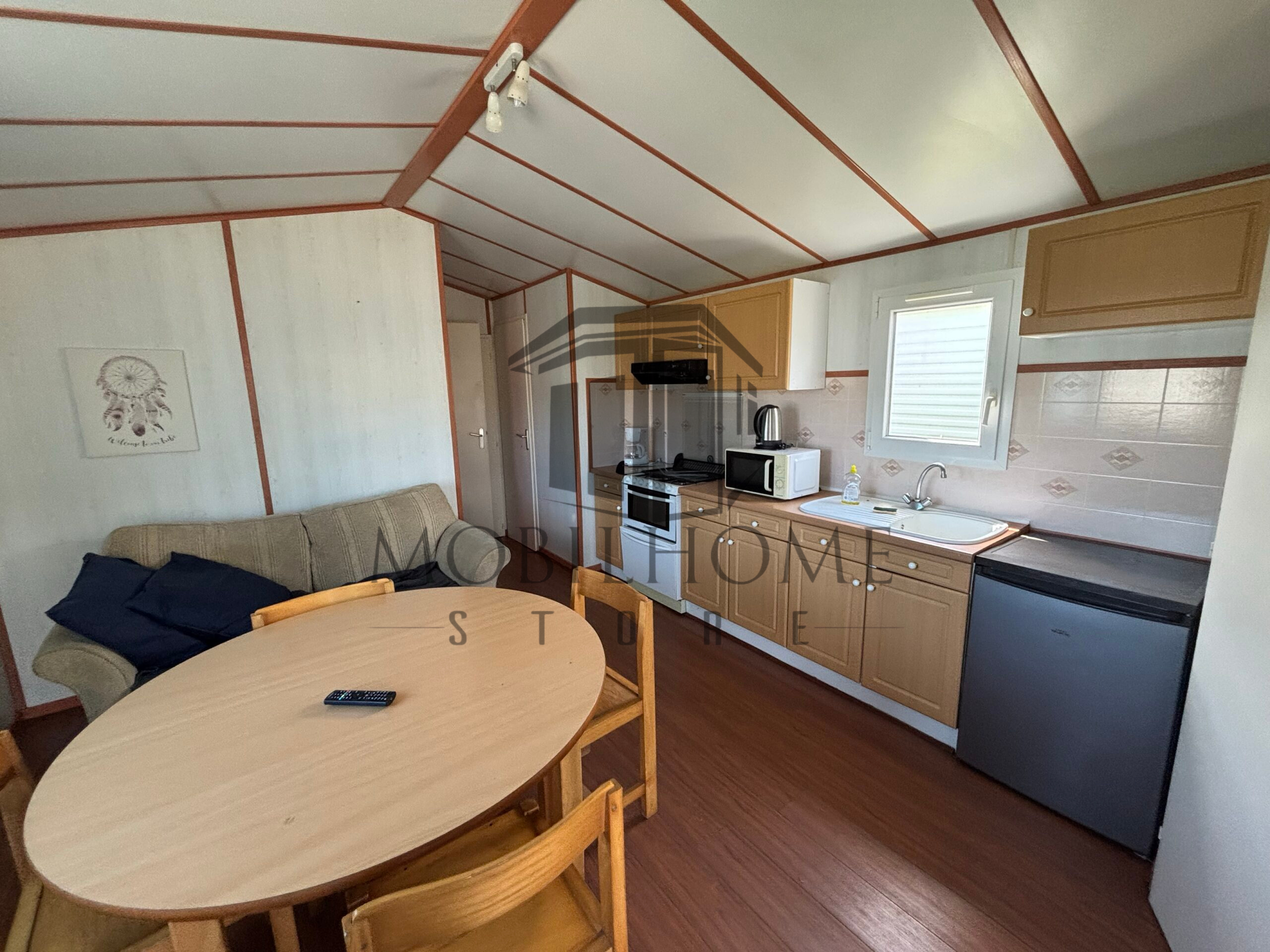 Séjour du mobil-home P37 au camping La Sensation