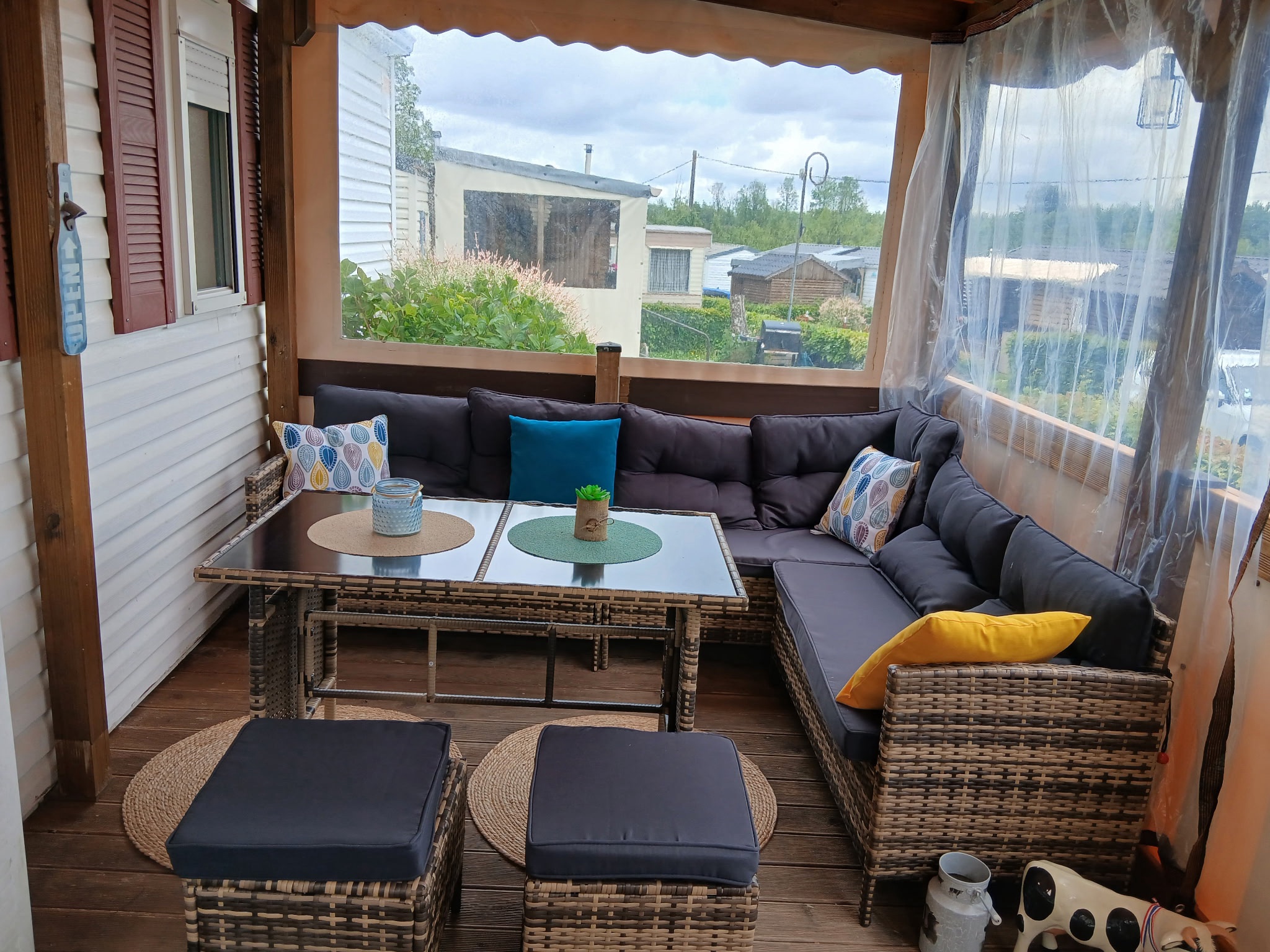 Terrasse du mobil-home Datte