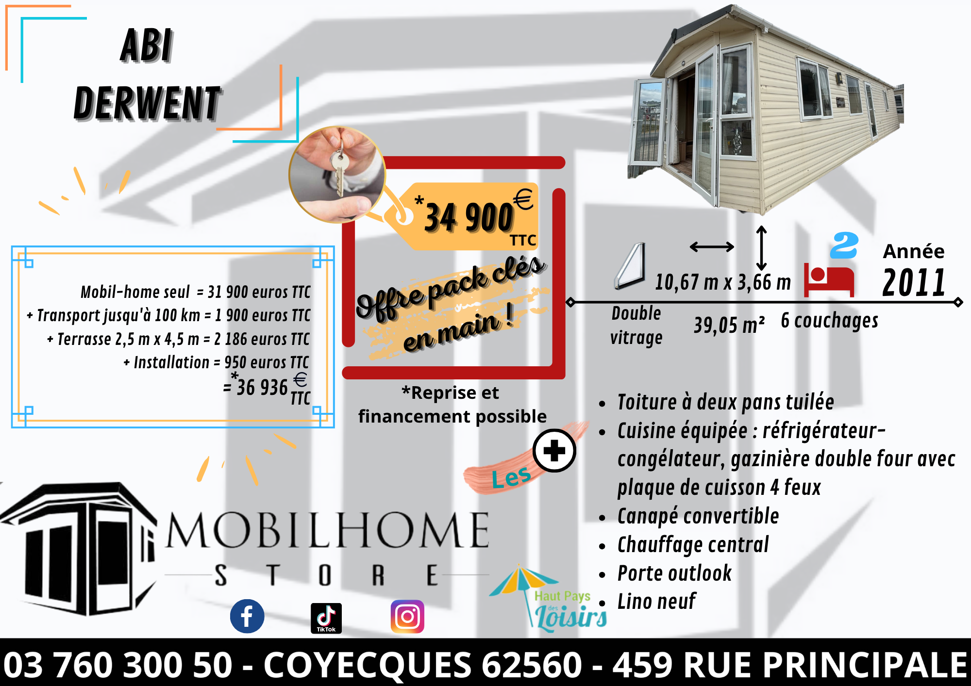 Affiche du mobil-home ABI DERWENT